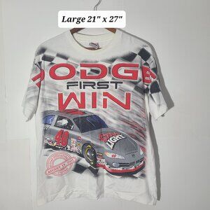 Vtg 2001 Sterling Marlin #40 Coors Light "Dodge First Win" Large Shirt Made/USA